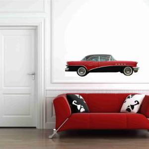 Buick Century Riveria 1955 Red And Black Wall..