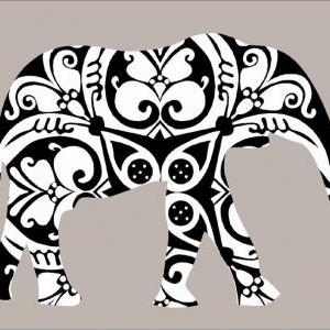 Home Decor Elephant Wall Decals Fab..