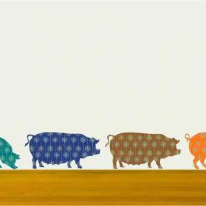Cute Pigs Fabric Wall Decals For Baby Nursery