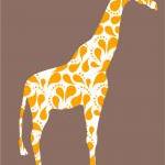 Giraffe Wall Decal With Paisley Pattern For..