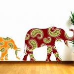 Mummy and Baby Elephant Wall Decals..