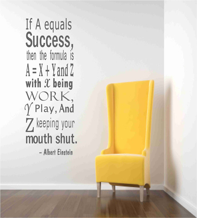 Einstein Success Quote Wall Decals