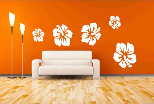Hibiscus Flower Wall Decals
